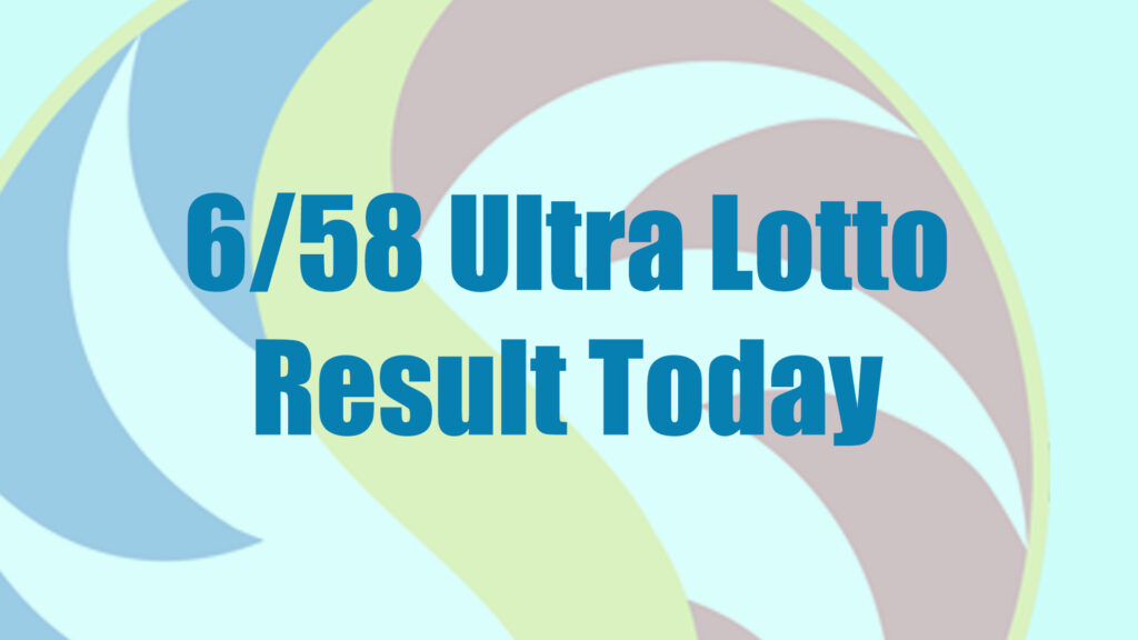 6/58 Ultra Lotto Result